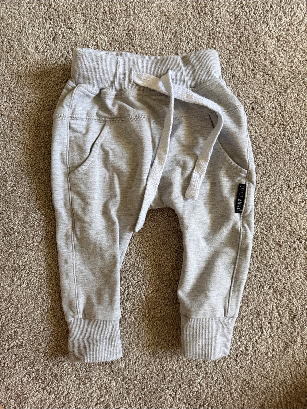 Little Bipsy  Gray Knit Jogger Pants for Kids